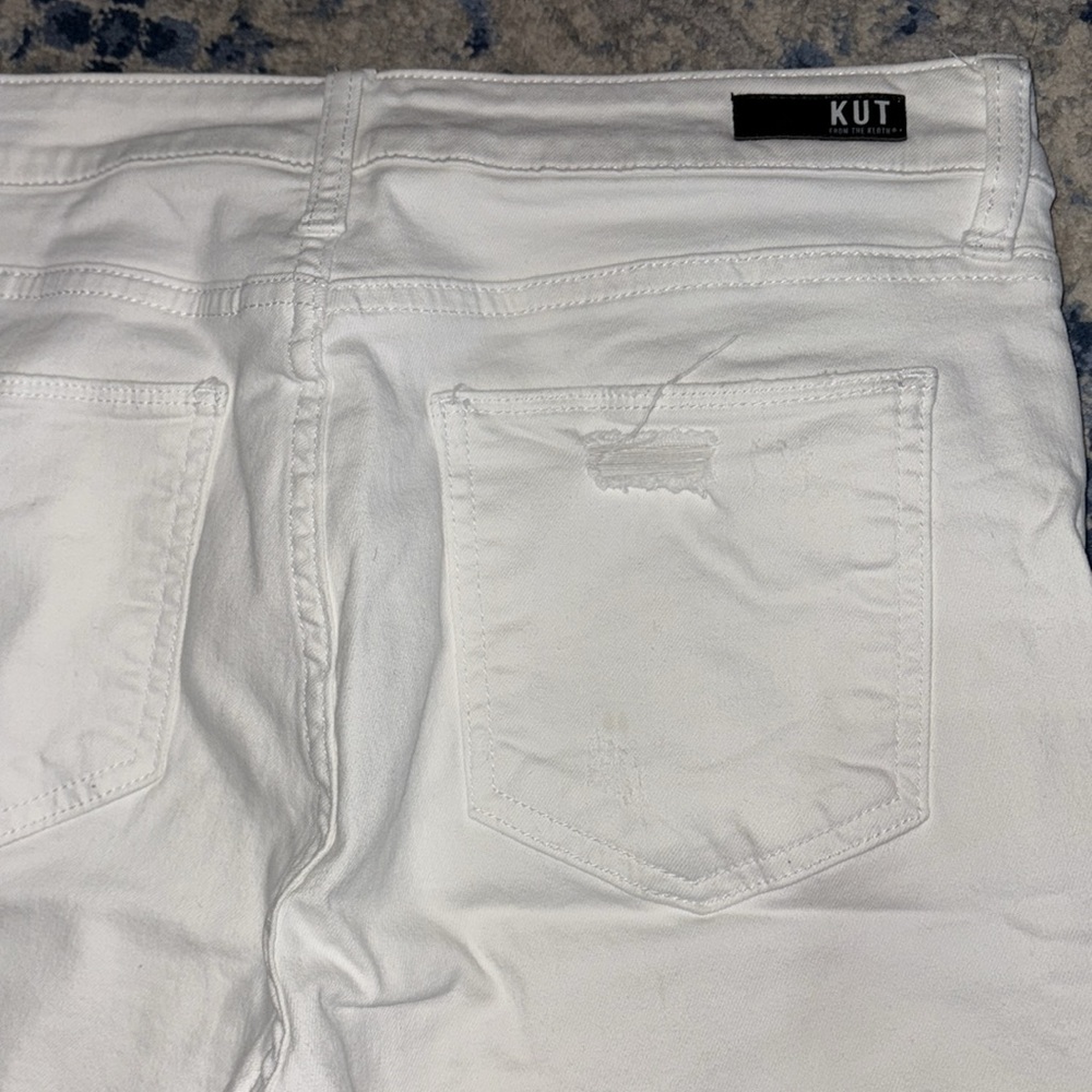 Kut from the Kloth White Straight Leg crop Jeans - Picture 4 of 8